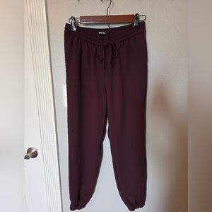 Dressy Express Joggers, Wine Color